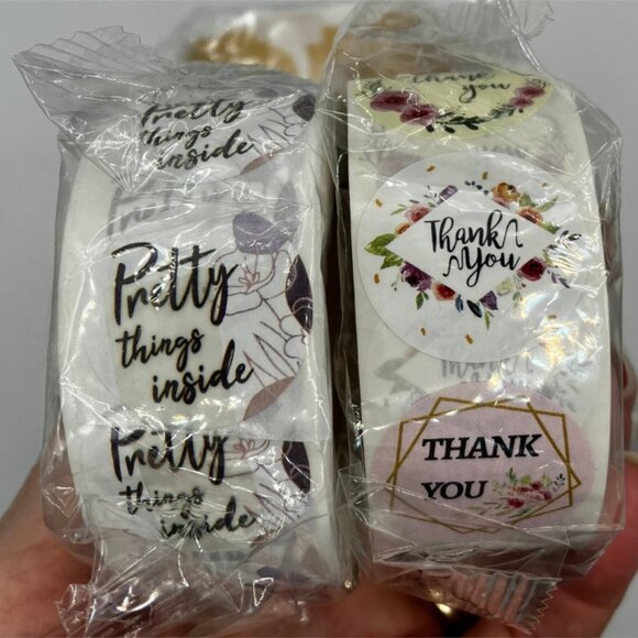 1,000 stickers -TWO NEW Rolls Self Adhesive Stickers to support your business - Picture 1 of 5